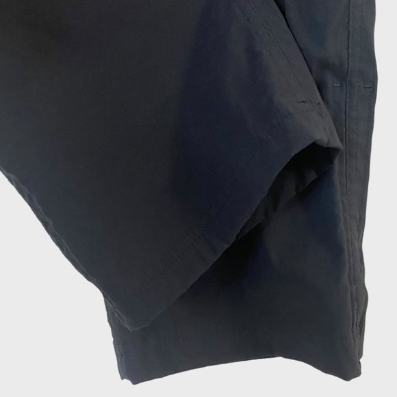 Eddie Bauer Tech Capri Pants Womens 12 Navy Black Stretch Hiking Trail Casual - Picture 8 of 9